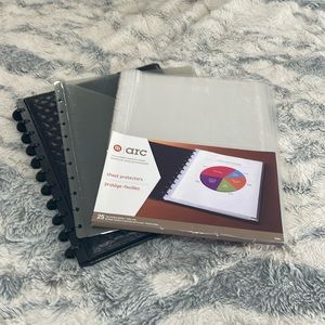 Staples Arc letter size notebook with sheet covers, folder and blank pages